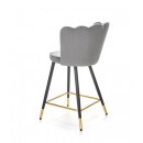 Стул барный HALMAR H106 серый/черный/золотой